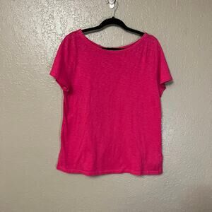 Talbots pink cotton short sleeve top large